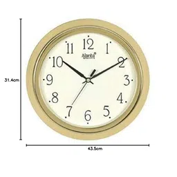 Ajanta Quartz Analog Wall Clock (Golden) 25 cm X 25 cm,Plastic image 3