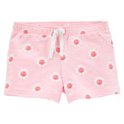 Carter's Floral Pull-On French Terry Shorts - Pink-picture-1