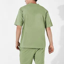 ELLITI Printed Round Neck Pure Cotton T-Shirt With Shorts image 4