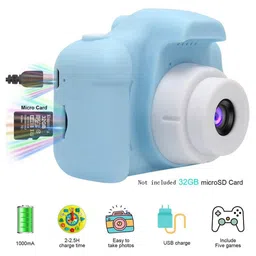 YAMAMA Digital Handy Portable Camera Full HD 1080P  2.0 Screen with Inbuilt Games for Kids - Blue image 2