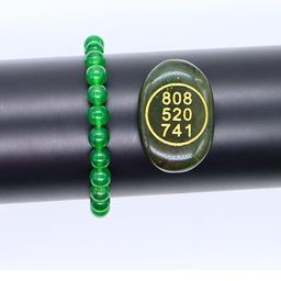 VIBESLE Unisex Green Agate Bracelet-picture-3