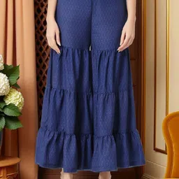 KYVO Women Ethnic Motifs Printed Kurta with Palazzos image 2