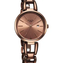 Titan Women Textured Dial & Bracelet Style Straps Reset Time Analogue Watch 2642QM01 image 3