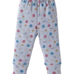 babywish Pack Of 3 All Over Smileys & Stars Printed Pajamas - Black Grey & White image 4