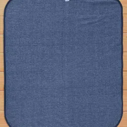 Simply Knitted Cotton Checkered Bath Towel L 80 x B 80 cm - Navy image 3