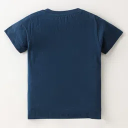 CUCUMBER Sinker Knit Half Sleeves T-Shirt & Shorts Set with Basketball Print - Blue image 3