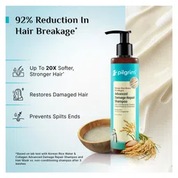 Pilgrim Korean Rice Water & Collagen Advanced Damage Repair Shampoo - 200 ml image 3