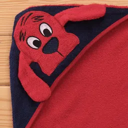 Babyhug Terry Woven Towel with Hood L 76 X B 76 cm - Red image 4