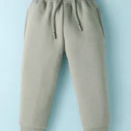 Pepito Fleece Knit Full Sleeves Winter Wear T-Shirt & Lounge Pant Set With Text Print - Off White image 4