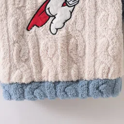 Mark & Mia Full Sleeves Winter Wear T-Shirt & Lounge Pant Set with Astronaut Embroidery - Blue image 5