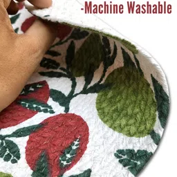 ANA 5 Pcs Green & Maroon Printed Cotton Table Placemats image 5