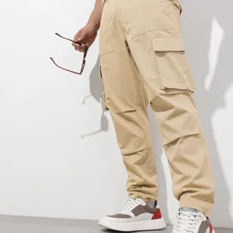 The Roadster Lifestyle Co. Men Relaxed Cargos Trousers image 1