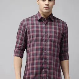 Van Heusen Pure Cotton Slim Fit Checked Casual Shirt-picture-19