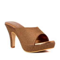Cleo by Khadims Women's Copper Casual Stilettos-image-2