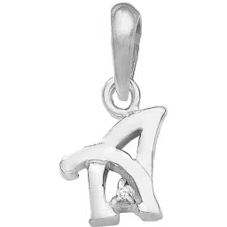 Taraash Initial Letter A 92.5 Sterling Silver Pendant without Chain-image-2
