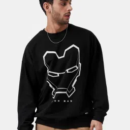 The Souled Store Black Printed Sweatshirt image 1