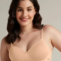Every De by Amante Beige Full Coverage Non-Wired T-Shirt Bra image 1