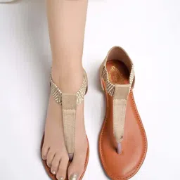 Shoetopia Kids Cream & Brown T-Strap Sandals-picture-32