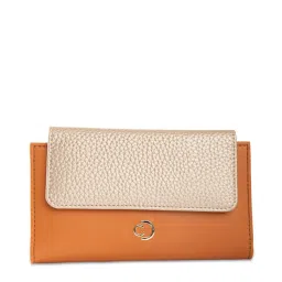Caprese Amelia Tan Faux Leather Solid Tri-Fold Wallet image 1