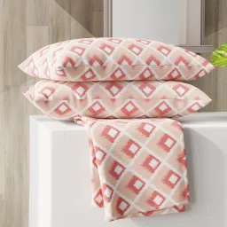 Layers Zen Collection 220TC Peach Paisley Flat Bedsheet Set image 1