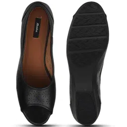 Bata Women's Black Peeptoe Shoes image 3