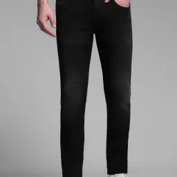 Jack & Jones Black Cotton Slim Fit Jeans image 1
