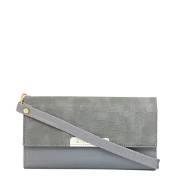 Giordano Grey Textured Wallet for Women image 1