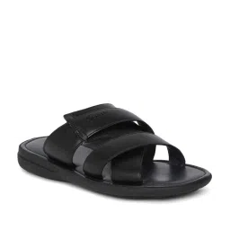 Gabicci Men's Black Cross Strap Sandals image 1