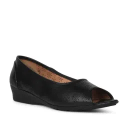 Bata Women's Black Peeptoe Shoes image 2