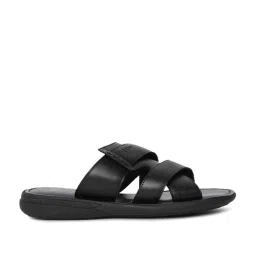 Gabicci Men's Black Cross Strap Sandals image 2