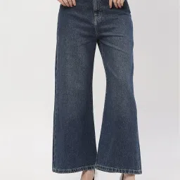 MADAME Dark Blue Cotton Relaxed Fit Relaxed Fit Mid Rise Jeans image 1