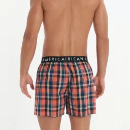 American Eagle Men Red Plaid Flannel Boxer Short image 2
