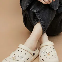 Ginger by Lifestyle Women's Beige Back Strap Clogs image 1