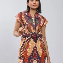 Label Ritu Kumar Multicolor Printed T Shirt Dress-picture-6