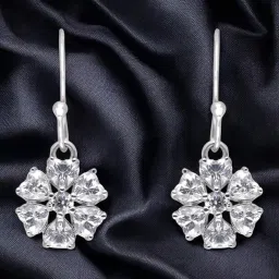 crash.club by CKC 925 Sterling Silver Floral Sparkle Earrings image 1