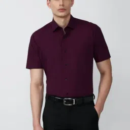 Van Heusen Purple Cotton Regular Fit Shirt-picture-31