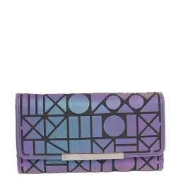 Baomi Purple Textured Tri-Fold Wallet-image-24