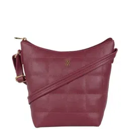 Baggit Maroon Quilted Medium Sling Handbag-picture-12