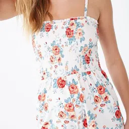 Forever 21 Multicolor Floral Print Romper image 1