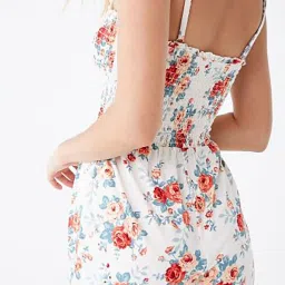 Forever 21 Multicolor Floral Print Romper image 2