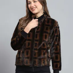 Monte Carlo Brown Printed Regular Fit Sweatshirt image 1