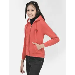 Crimsoune Club Kids Red Solid Full Sleeves Sweatshirt image 4