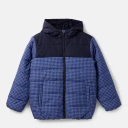 United Colors of Benetton Kids Blue Checks Full Sleeves Jacket-picture-19
