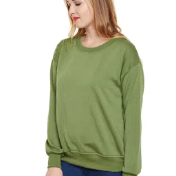 Belle Fille Green Embellished Sweatshirt image 3