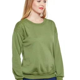 Belle Fille Green Embellished Sweatshirt image 4