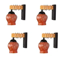 SOMIL Orange Glass Cylinder Printed Wall Lamps-picture-39