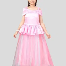 Aarika Kids Pink Flared Fit Gown image 1