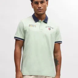 Iconic Men Solid Regular Fit Cotton T-shirt image 1