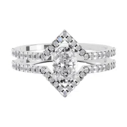Sparkles Lab Grown Diamond 14k (585) White Gold Ring for Women-picture-19