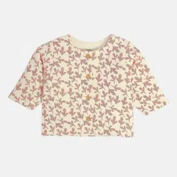 MINIKLUB Girls Off White Cotton Printed Full Sleeves Jacket-image-54